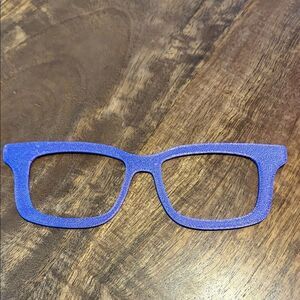 Kirby purple textured magnetic topper for eyeglasses